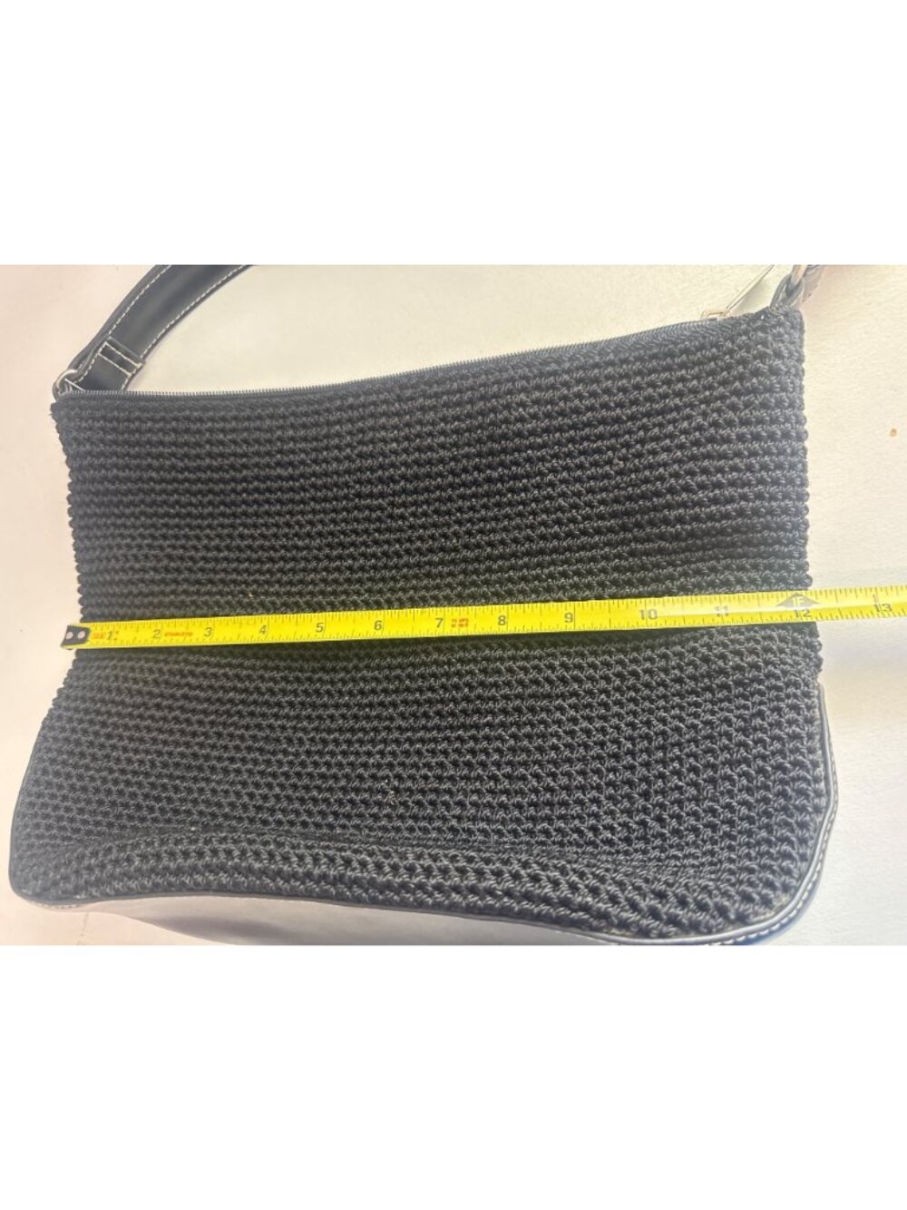 The Sak x Elliot Lucca Purse Black Crochet Shoulder Bag Boho Casual Zip-Top - Picture 13 of 15